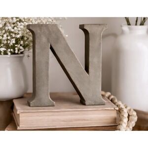Brass Metal Capital Letter "N"  Farmhouse Decor